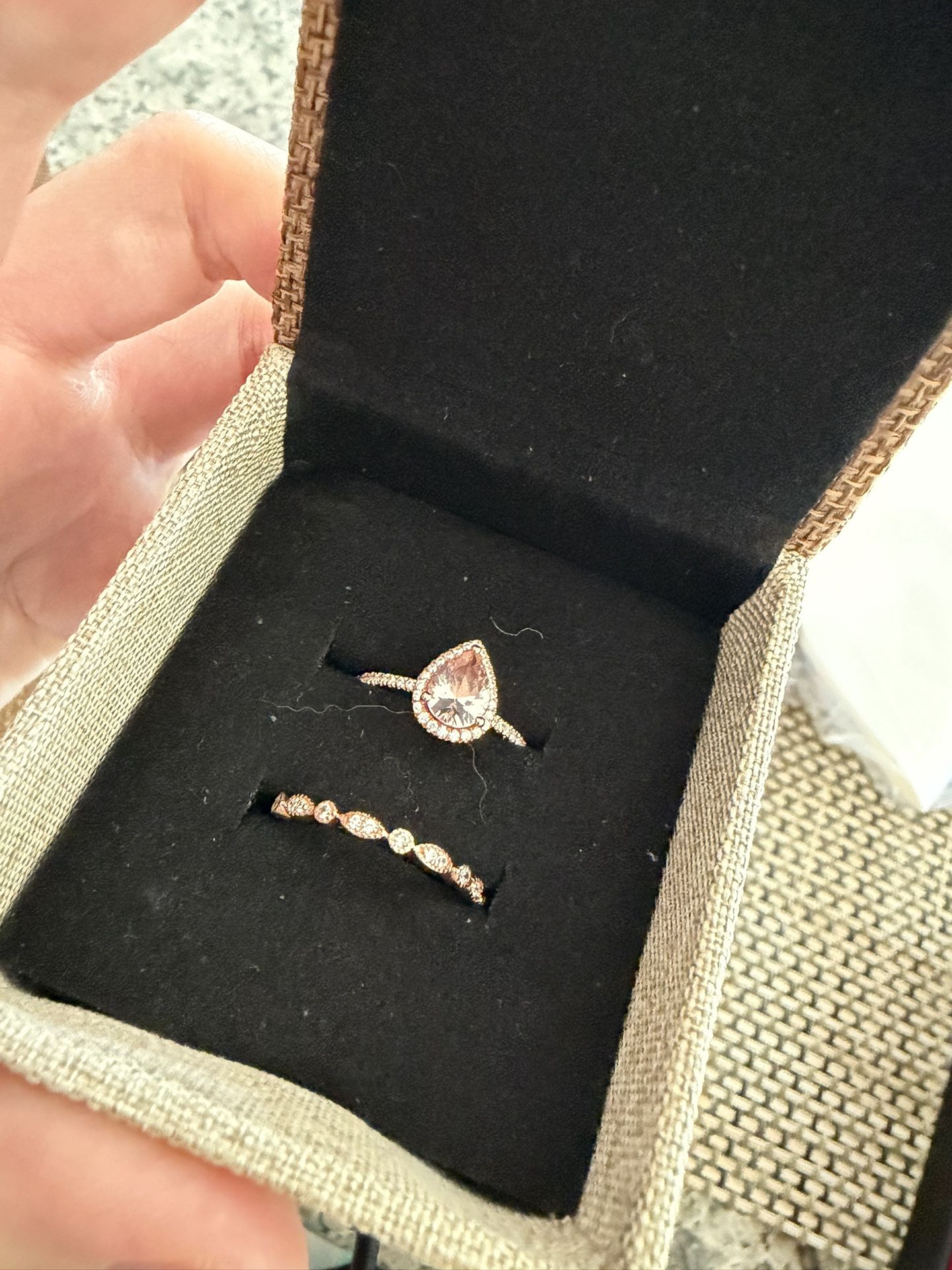 Couples Ring Set Silver 925 Size 8