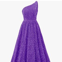 Purple Sequined Dress