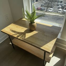 Target Wood Coffee Table w/ Storage Shelf – $20