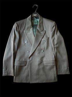 Yves Saint Laurent Wool Green Suit Jacket 38R