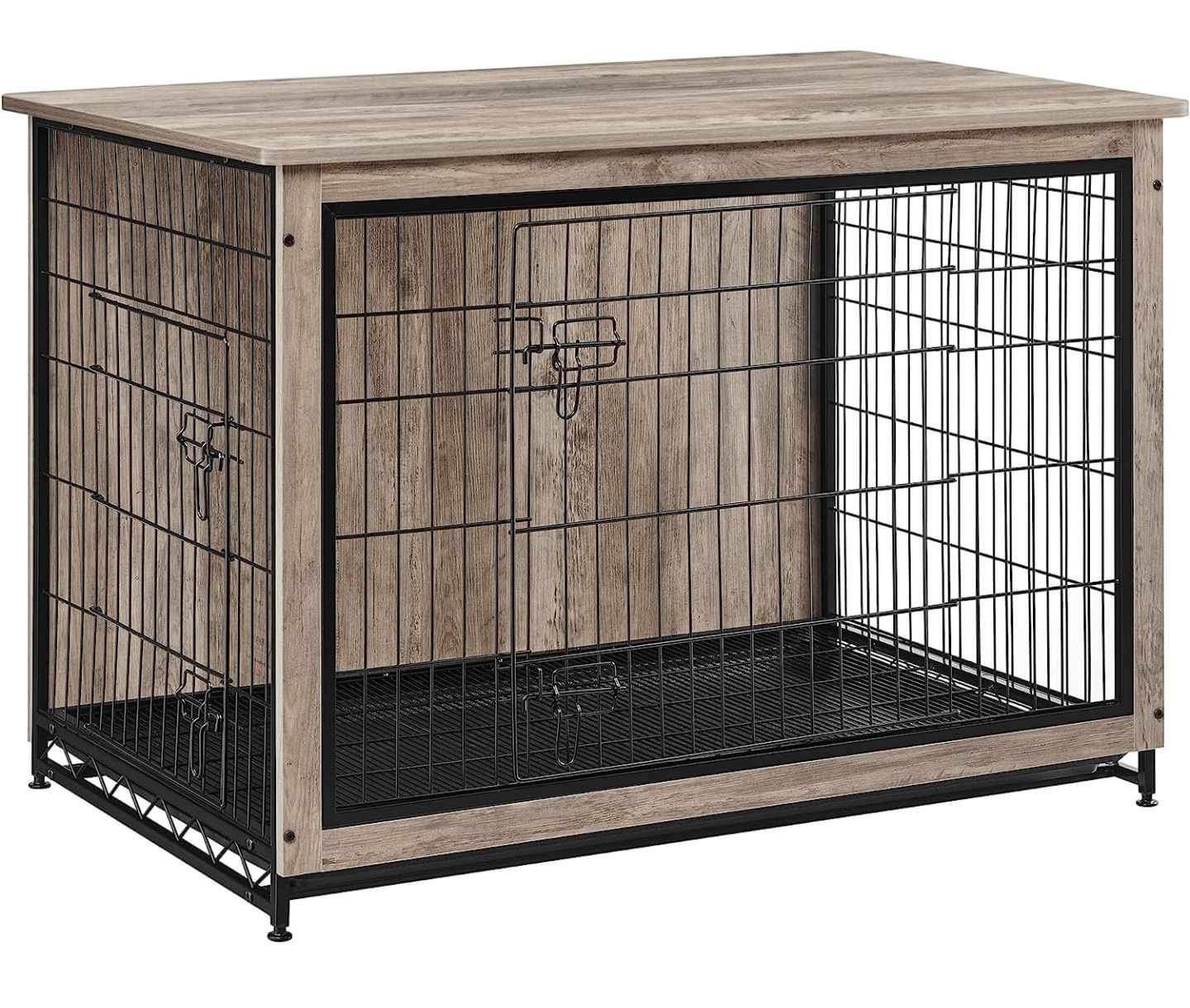 Feandrea Dog Crate Furniture, Side End Table, Modern Kennel for Dogs Indoor 44.1"L x 29.5"W x 32.3"H