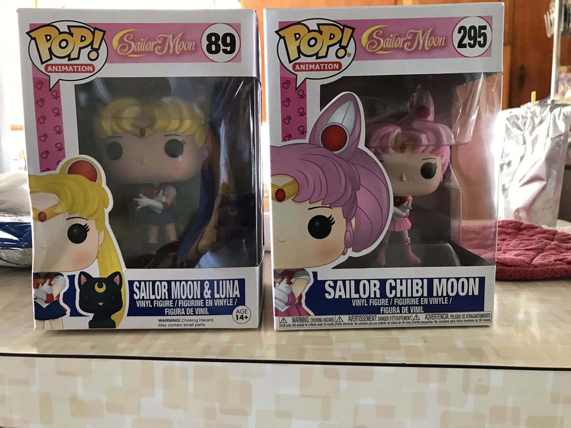 Funko pop sailor moon and sailor chibi moon