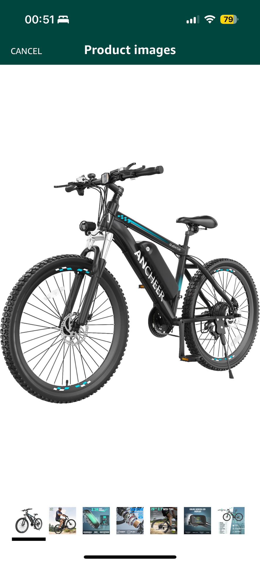 Electric Mountain Bicycle 750w  21 Speed With Battery Replacement 2 Years 