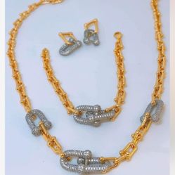 Jewellery Set Plated Gold