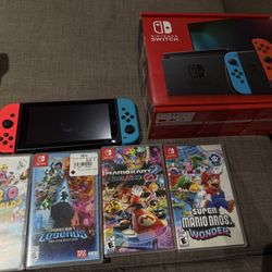 Nintendo Switch With 4 Games