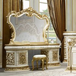 Fiori di Milano Ivory/Gold Highlights Dresser / HD-DR903
