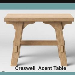 New Creswell Natural Wood Acent Table