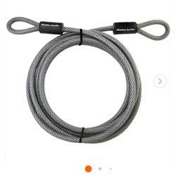 MASTER Lock; ⅜" inch - Steel Cable, with Looped Ends, 15' ft.± Long.  {MSRP: $28.⁰⁰±}
