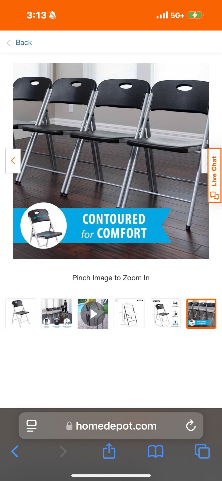 Lifetime Chairs SET OF 5 