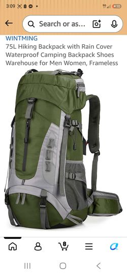 Wintming 75L Hiking Backpack with Rain Cover
