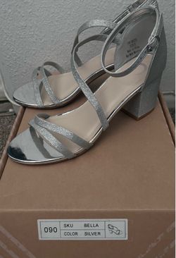 Size 9 Silver 2” Heels
