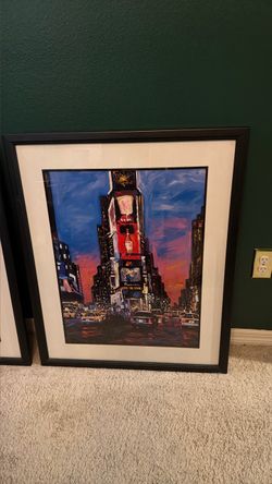 Framed Painting of NYC Time Square