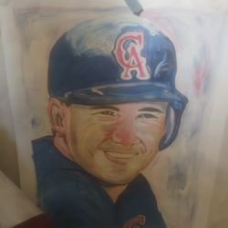 Tim Salmon ANGELS custom Acrylic Painting