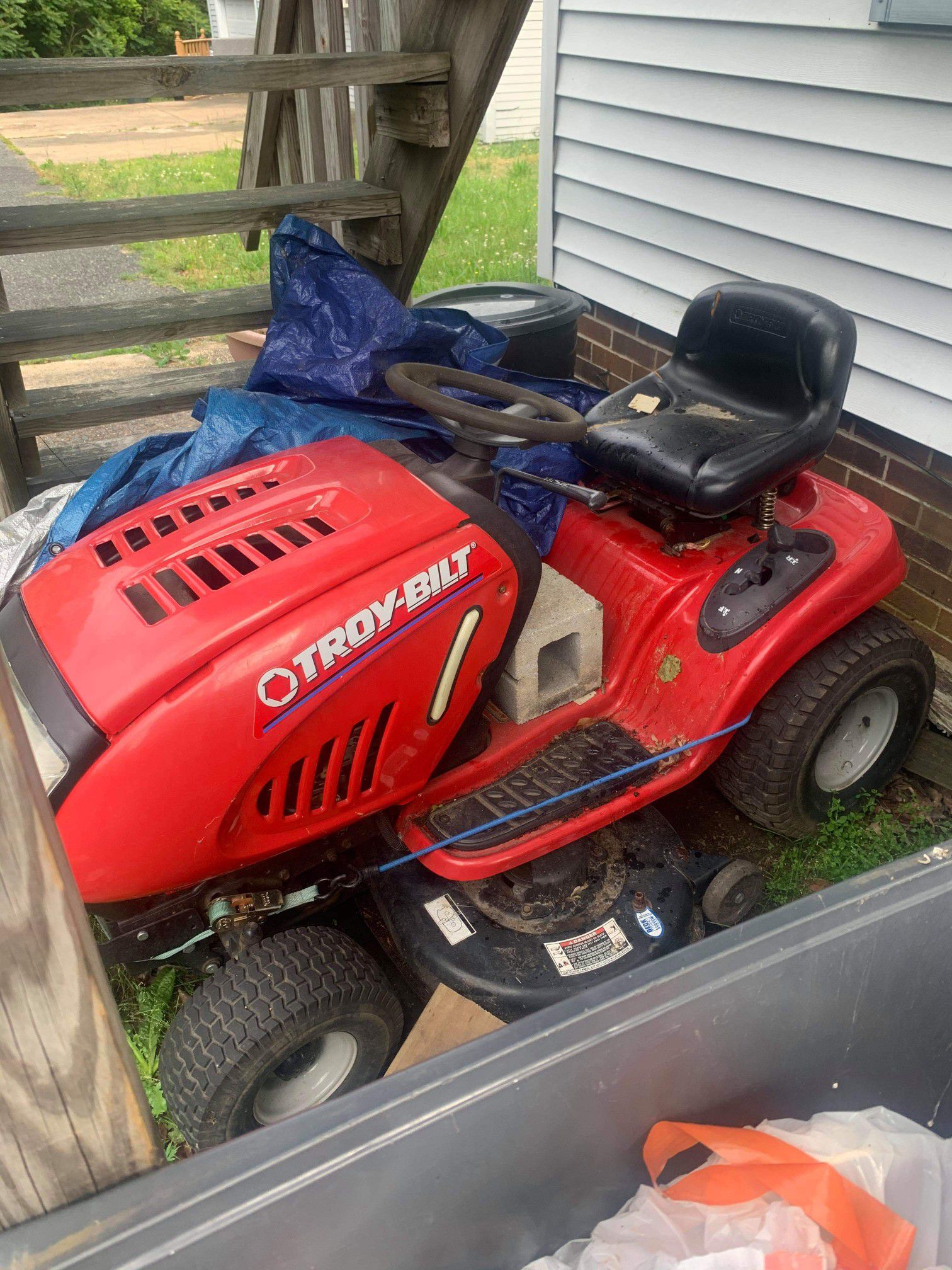 Troy built riding lawn mower