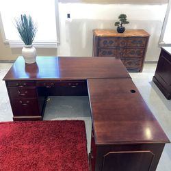 Spacious JSI Executive L-Shaped desk.