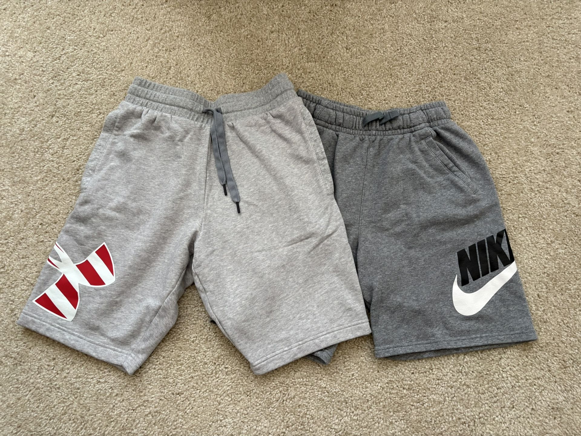 Boys Under Armour And Nike Shorts