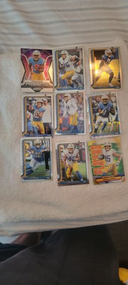 LA Chargers NFL Trading Cards Lot of 9