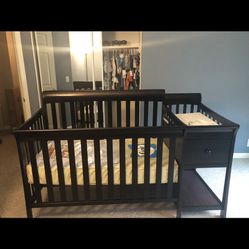 Brand New Wood Crib With Changing Station