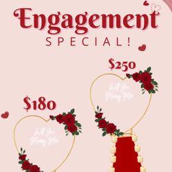 Engagement Heart Arch With Sign 