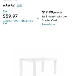 Large White Desk 