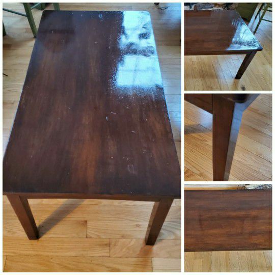 Coffee Table Real Wood Heavy Well Made