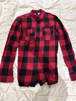 Red Flannel Button Up Shirt