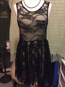 Black lace dress