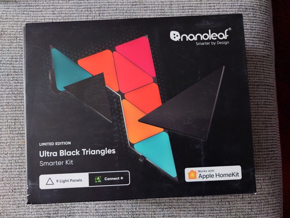 Nanoleaf Shapes Ultra Black Triangles Smarter Kit 9 Panels