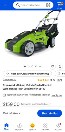 Greenworks 10 Amp 16-Inch Corded Electric Lawn Mower