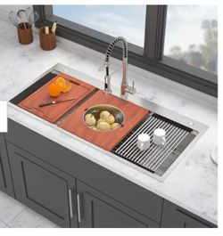 New in box 42” STAINLESS STEEL SINK WITH ACCESORIES