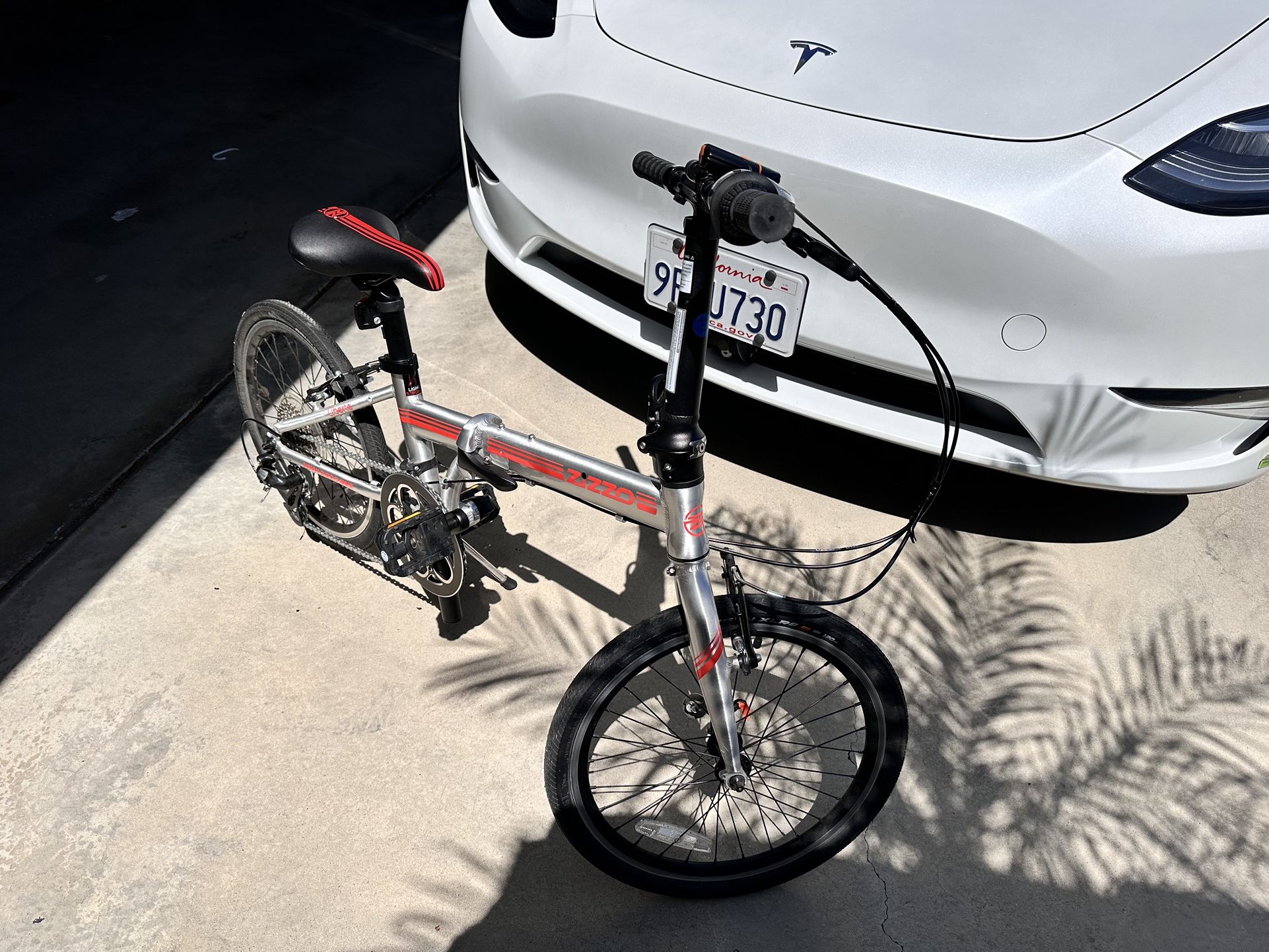 Zizzo Liberte Lightweight Aluminum Alloy 20" Folding Bike With Quick Release Wheels