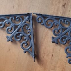 Raw Iron Metal Scroll Wall Shelf Bracket 2 $15