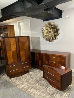Mid-Century Modern 3-Piece Bedroom Set by Lane