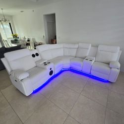 Seccional Reclinable Led Electrico 