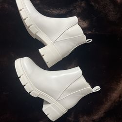 White Leather Boots