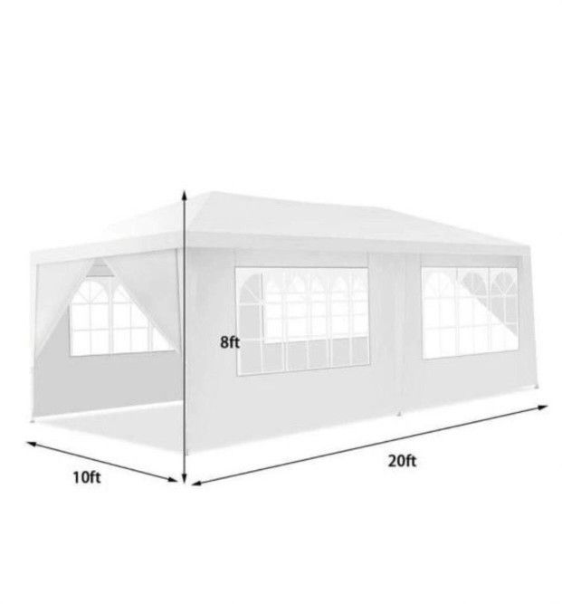 10 ft. x 20 ft. White Canopy Tent Wedding Party Tent with 6 Side Walls

Carpa For Sale
