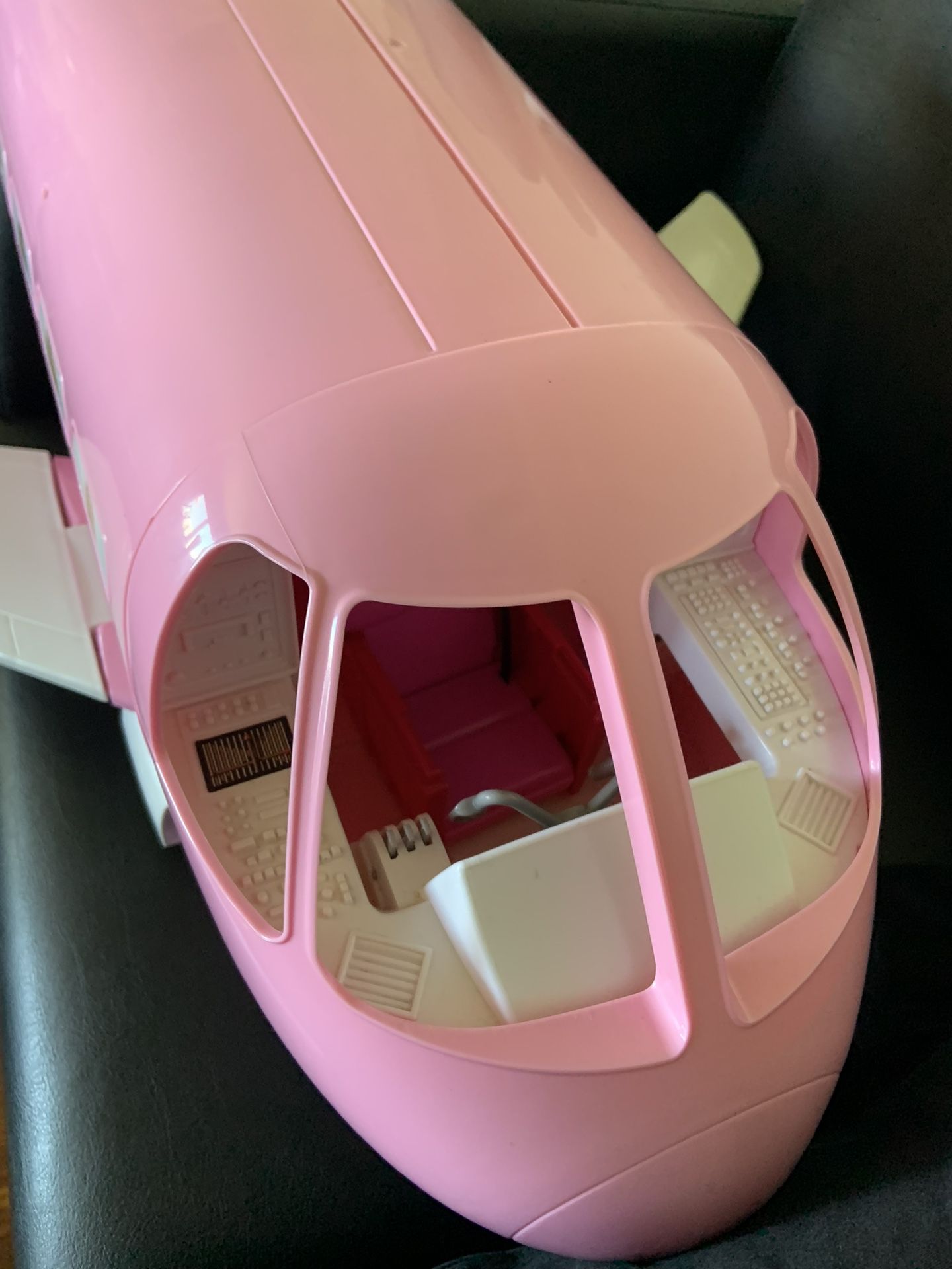 Vintage 1999 Mattel Barbie Doll Pink Jumbo Jet Airplane Plane Excellent Condition