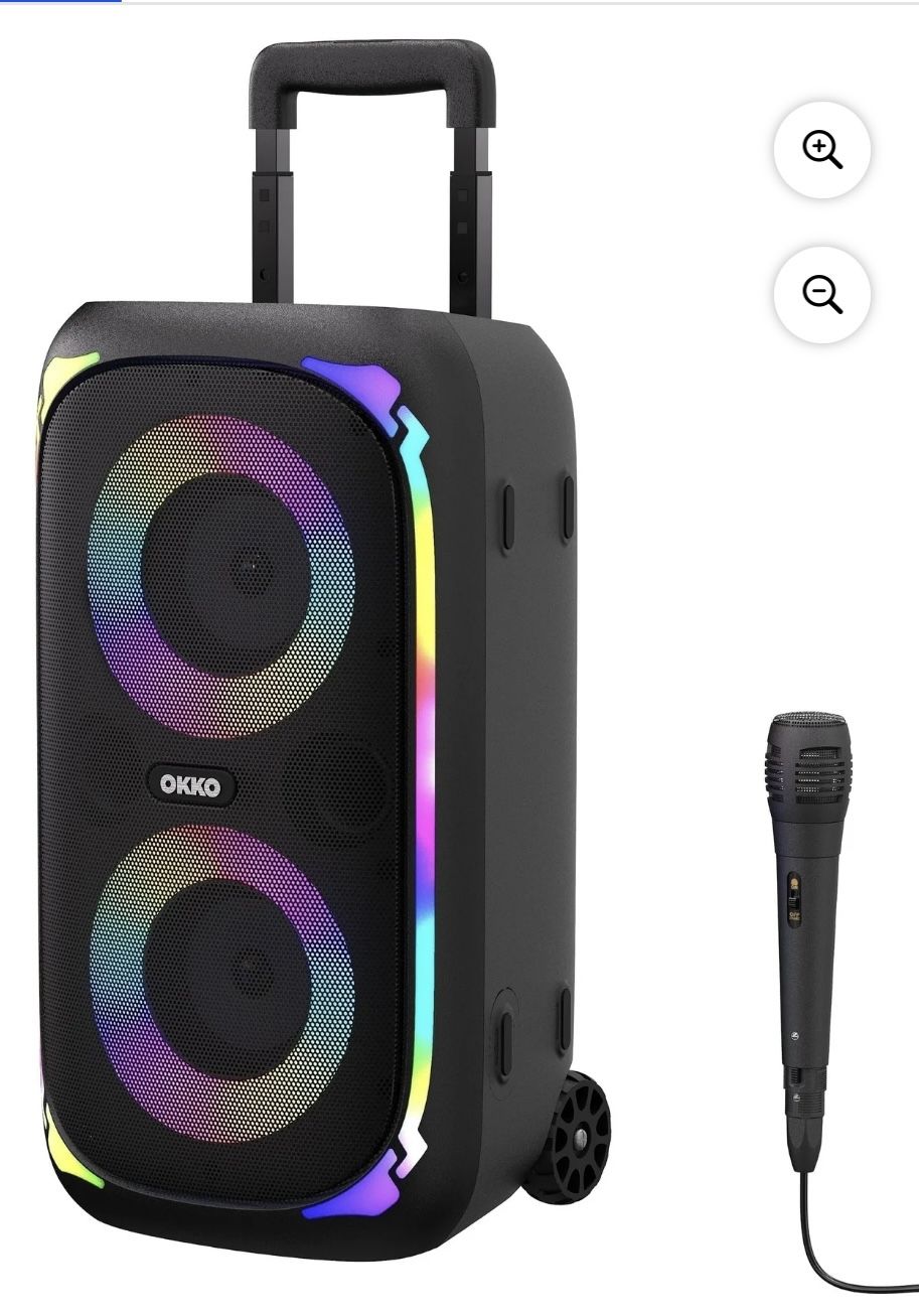 Okko Sonic Bass V4 Portable Bluetooth Speaker with Microphone, LED Lighting