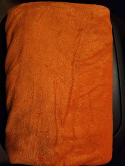 Orange Velvet Material 55"x59  With More Extra On Sides