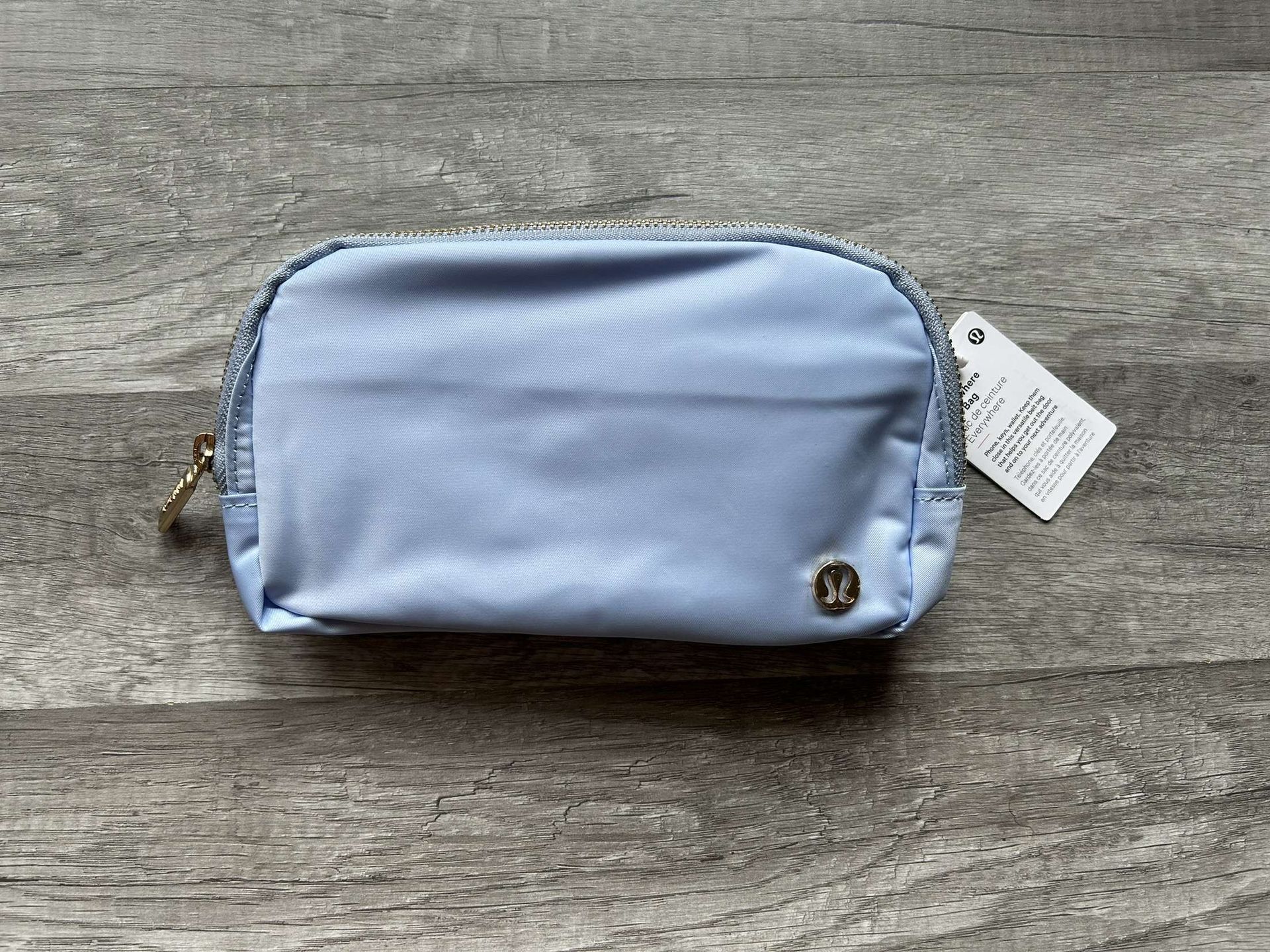 Lululemon Everywhere Belt Bag Blue And Gold Wordmark New With Tags 1L