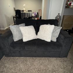 Navy Blue Couch & Love Seat Set