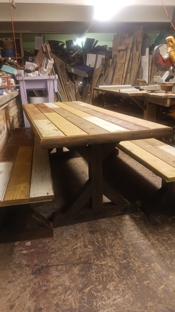 Large Three-piece Outdoor Table Set