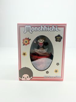 Monchhichi Mini Snow Globe Monchhichi Floral Pattern Boxed Round 2023 **NIB