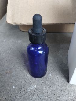 Brand new cobalt blue glass dropper bottles, 2 oz
