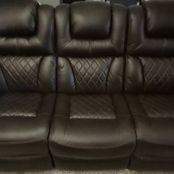 Reclining Leather Couch