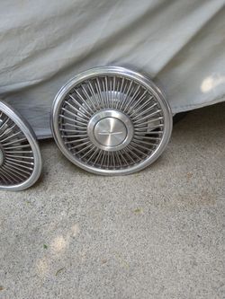 FORD 14 " WIRE Wheel Hub Caps For Thunderbird