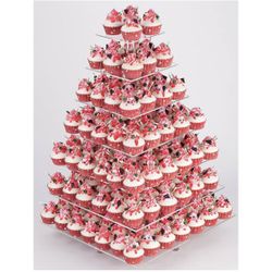 Square Acrylic Cupcake Stand - 7-Tier