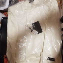 Milano Moda Cream Color Brand New Full Suit