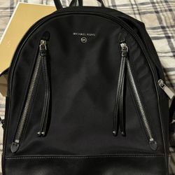 Micheal Kors Black Nylon Backpack 