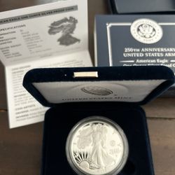 250th Anniversary Army Proof Silver Eagle